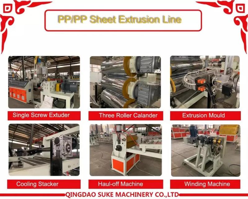 Single-Screw Plastic Sheet PE PP Multilayers Plastic Sheet Extrusion Line