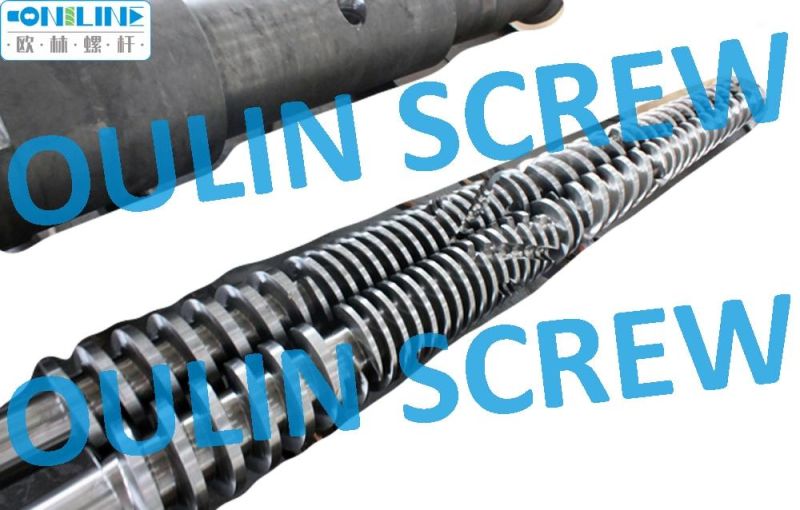 Cincinnati Cmt68 Twin Conical Screw and Barrel for PVC Pipe, Sheet, Profiles, Foam, Granulation