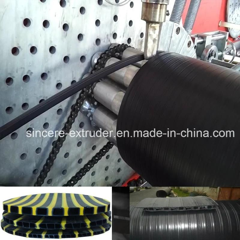 HDPE/PE/PP Spiral Winding Pipe Extrusion Line, Culvert Pipe Extrusion Machine Lines, Double Layer Hollow Wall Spiral Winding Corrugated Pipe Production Machine