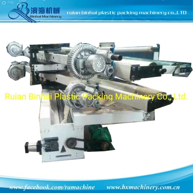 Three Layers Co-Extrusion Plastic Film Blowing Machine with Auto-Fly Knife Rewinder