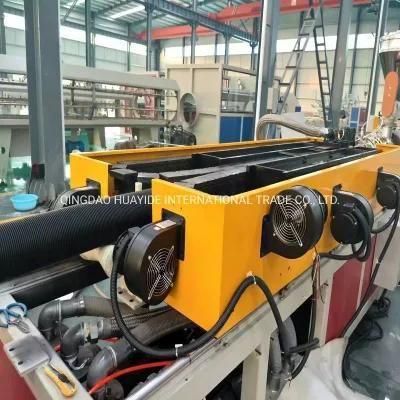 High Speed PE PVC Single Wall Corrugated Pipe Production Line