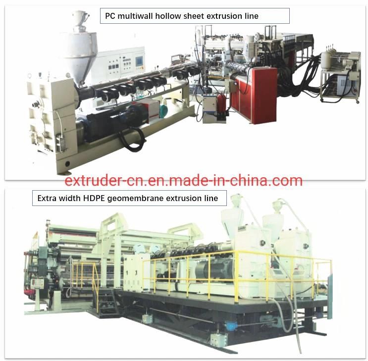 UV Coating Protected Plastic PC Hollow Grid Sheet Extrusion Equipment