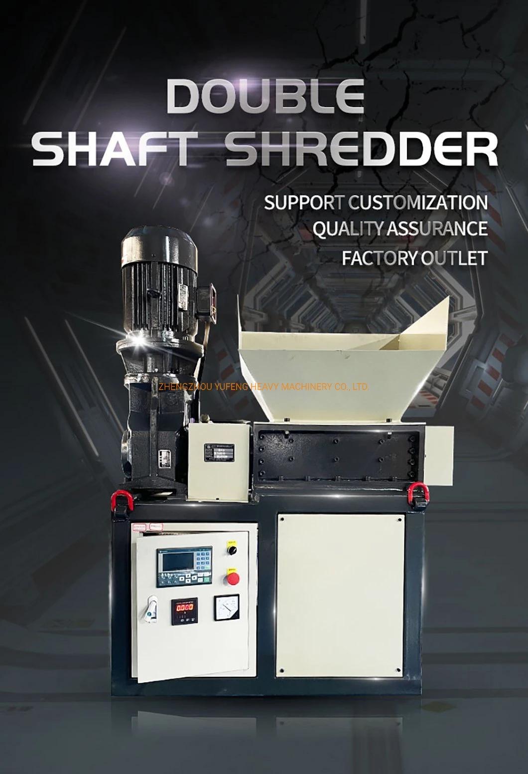 Cable 2 Shaft Textile Iron Shredder Machine