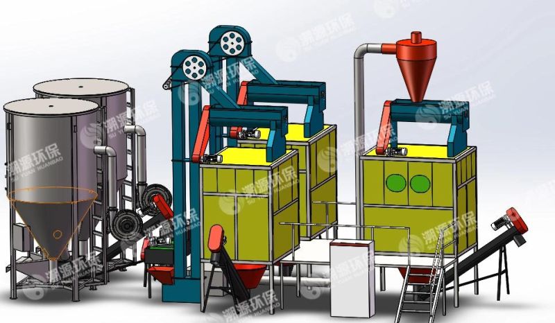 Environmental Mixed Plastic Recycling Plastic PE Bottles Crusher and Sorting Machine