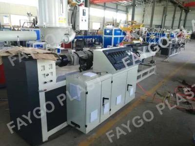 PE PVC Single Wall Corrugation Pipe Extrusion Line Plastic Machine