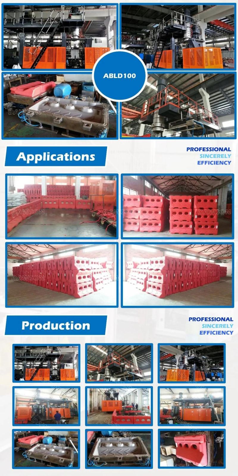 Ce Proved for Roadblocks Energy Saving Blow Moulding Machine