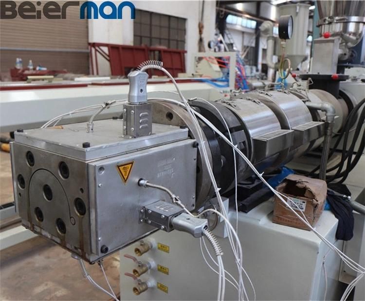 Sjsz65/132 Double Screw Extrusion UPVC PVC Round and Square Colorful Rain Water Gutter Profile Making Production Line PLC Control