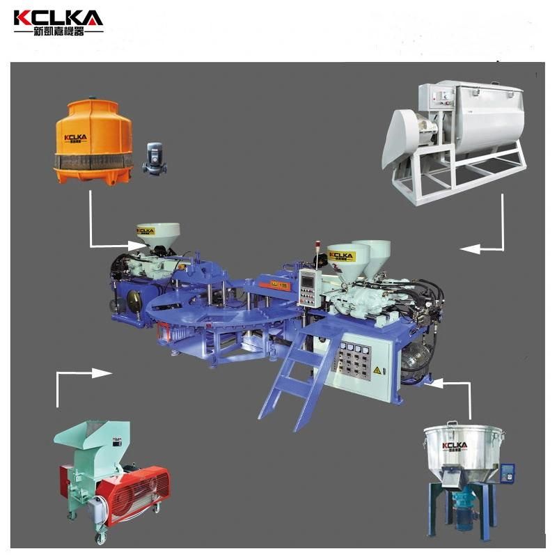 Brand New Kclka Automatic PVC Three Color Upper Injection Molding Machine