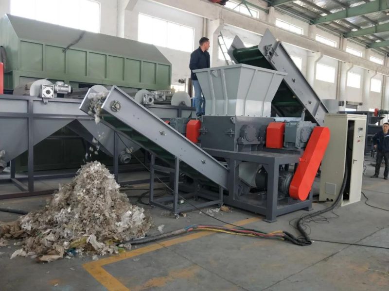 Hard Plastic Lump PP Woven Jumbo Bag Single Shaft Shredder Machine