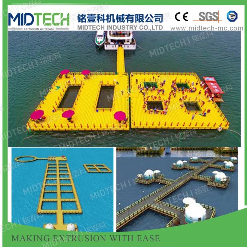(Midtech Industry) Plastic Foaming PE/HDPE Ocean Marine Pedal Profile Board Extrusion Production Line