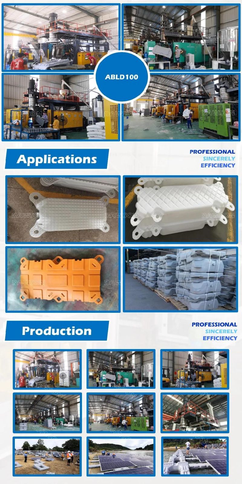 Plastic Moulding Machine with Moog Parison Control for Solar Panel