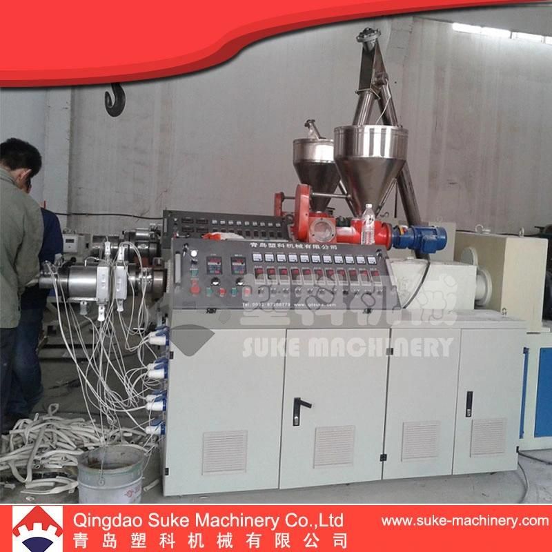 PVC Twin Pipe Plastic Extrusion Production Line