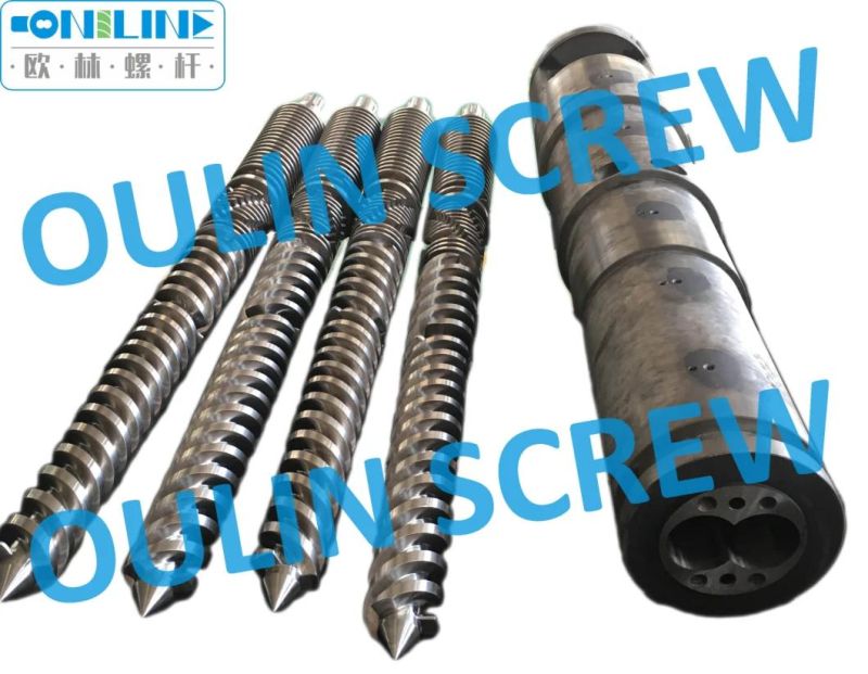 Oil Cooling Twin Conical Screw and Barrel for 400mm UPVC Pipe (UPVC Powder with 40% CaCO3)