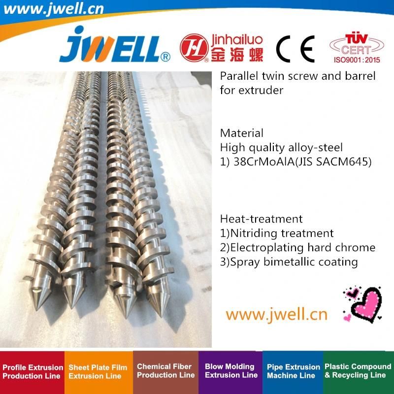 Jwell - Parallel Twin Screw and Barrel for Recycling Agricultural Making Extrusion Plastic Cup Machine