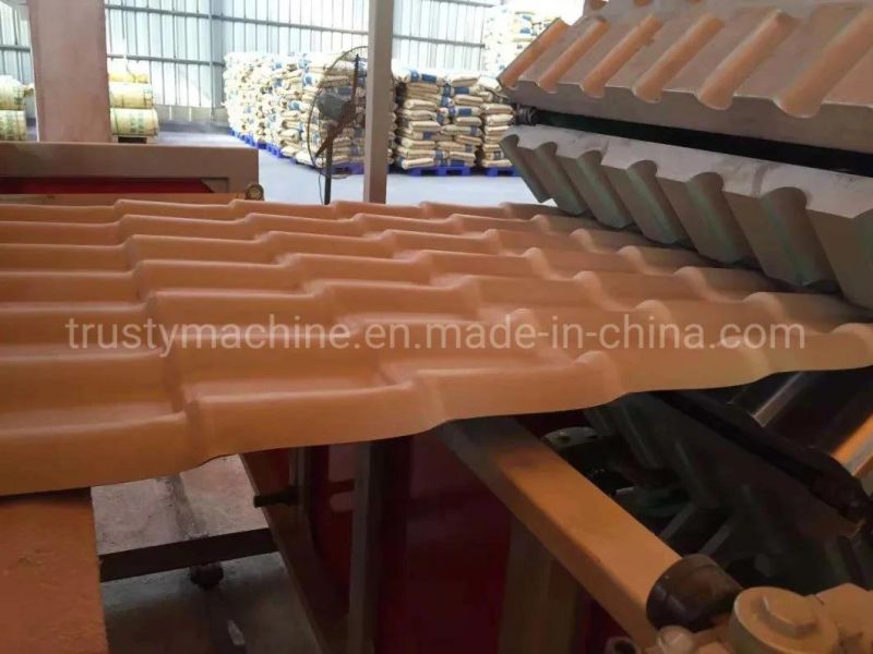 PVC Glazed Corrugated Roof Sheet Making Machine Extrusion Line