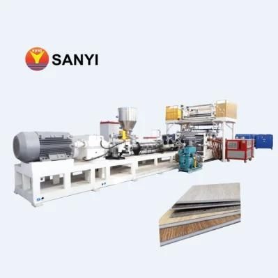 PVC Spc WPC Lvt Wood Composite Vinyl Flooring Tile Machine