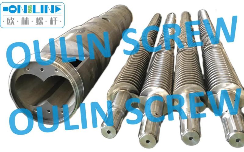 Liansu 80/156 Twin Conical Screw and Barrel for UPVC Powder
