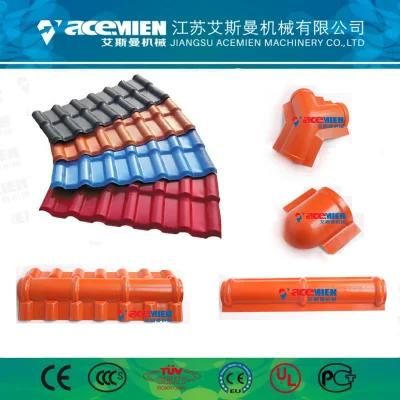 Flat to Slope ASA PVC UPVC Compound Roof Tile Sheet Forming Machine Production Line