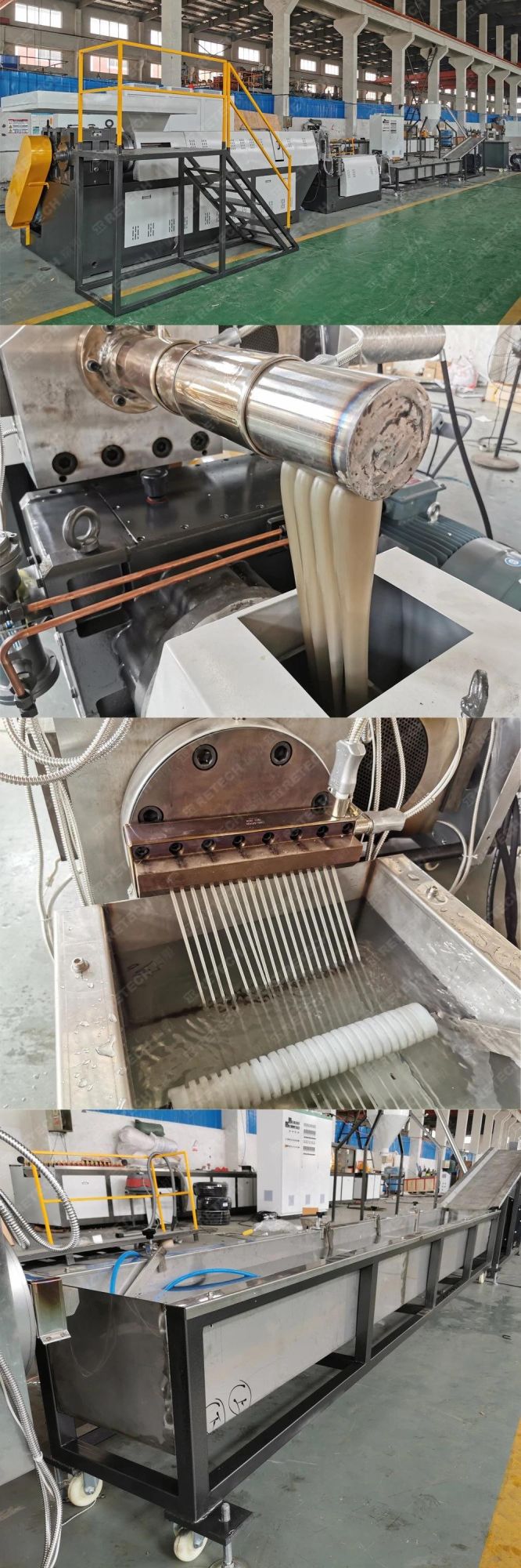 Single Stage PP PE HDPE ABS Flakes Pelletizer with Degassing Vent