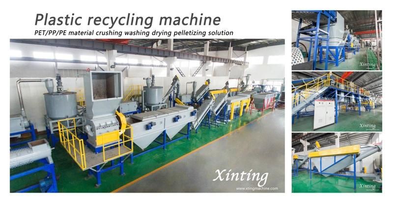 Waste Pet/HDPE/LDPE/PP/PE Bottles Films Woven Bags Plastic Recycling Pelletizing/Granulator/Granulation/Flakes Scrap Crushing Washing/Squeezing Shredder Machine