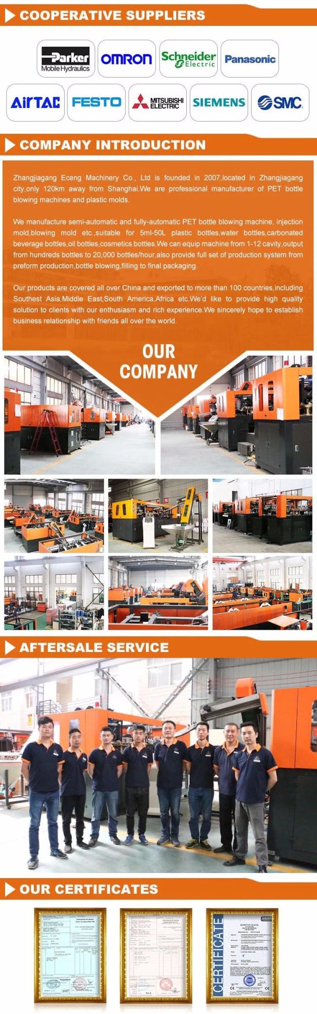 Automatic Plastic Pet Bottle Blowing Machine/Bottle Blow Moulding Machine