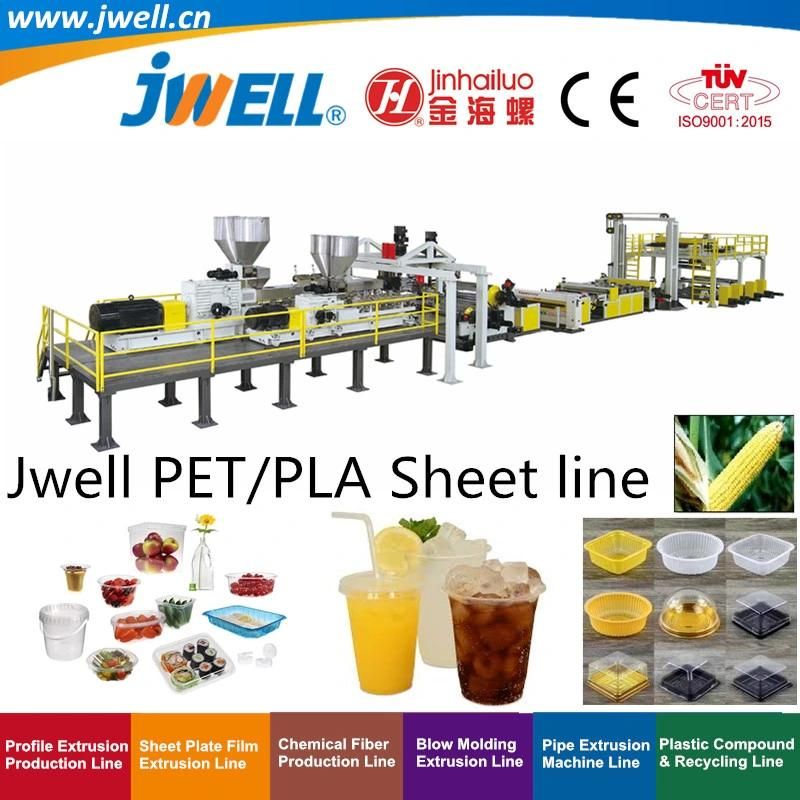 Jwell-PLA/Pet Biodegradable Sheet Extrusion Line for Food Packing 3-D Printing Garbage Bag Agricultural Mulch Film