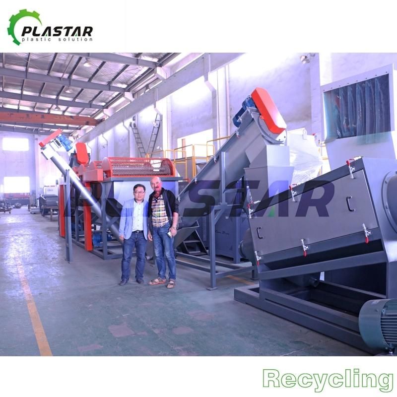 1000kg/H Waste PP PE Plastic Film Woven Bag Crushing Washing Recycling Machine Line