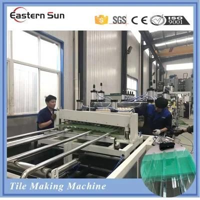 Pet Wave Corrugated Roofing Sheet Plastic Tile Extrusion Machinery