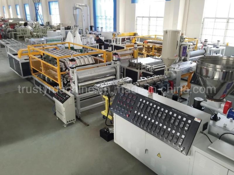 PVC Glazed Corrugated Roof Sheet Making Machine Extrusion Line