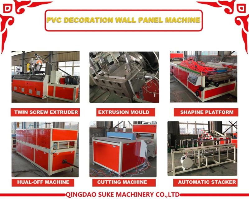 Plastic PVC Wall Panel Bathroom Kitch Decoration Material Profile Extrusion Making Machine