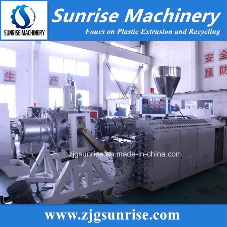 Conical Twin Screw Extruder / Plastic Extrusion Line