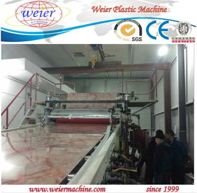 1-4mm PVC Rigid Plastic UV Lamination Sheet Marble Making Machine