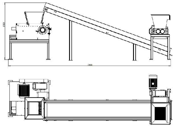 PC PVC FRP Fiberglass Product Wastes Treatment Crush and Grind Machine