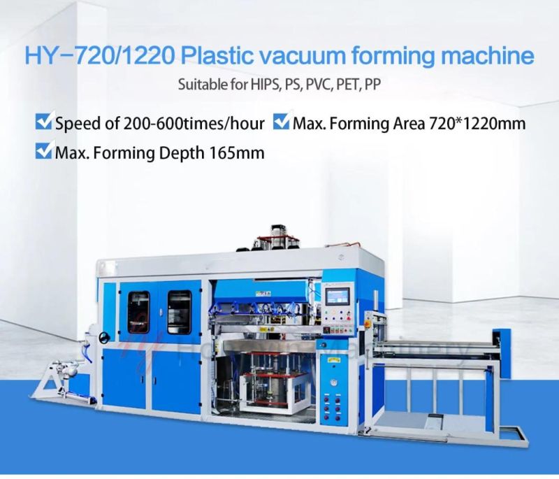 Plastic PP/PS/HIPS/Pet/PVC Vacuum Forming Machine