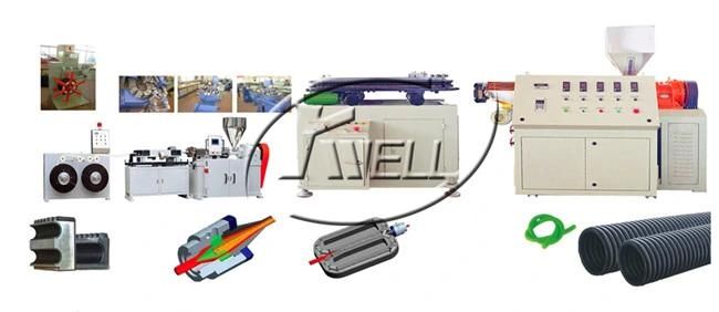 China Plastic Corrugated Pipe Machinery Manufacturers/Corrugated Pipe Production Line