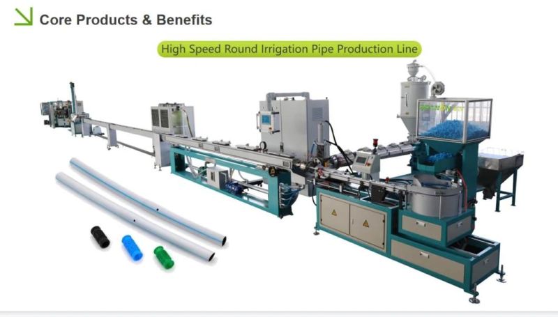 High Speed Round/Cylindrical Dripper Irrigation Pipe Production Line