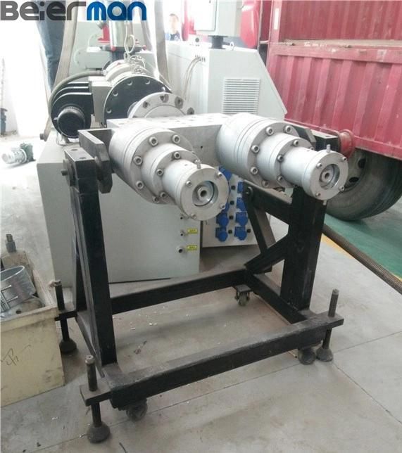 High Quality Ce 50-110mm Two Cavity Big Plastic PVC Sewage Drainage Water Pipe Making Extrusion Line with Separated Vacuum Tank 80/156 Extruder