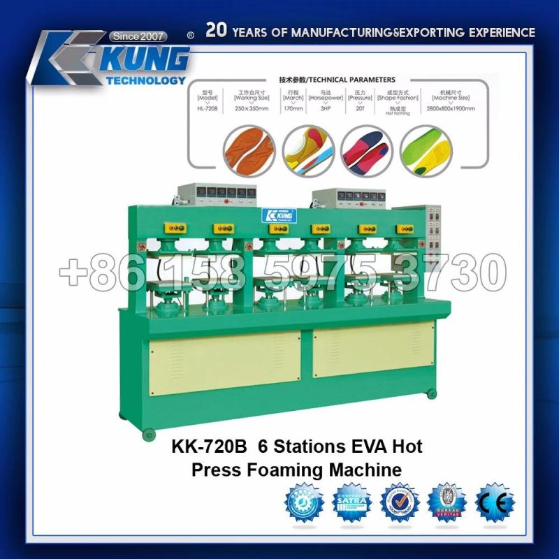 6 Station EVA Hot Press Foaming Machine