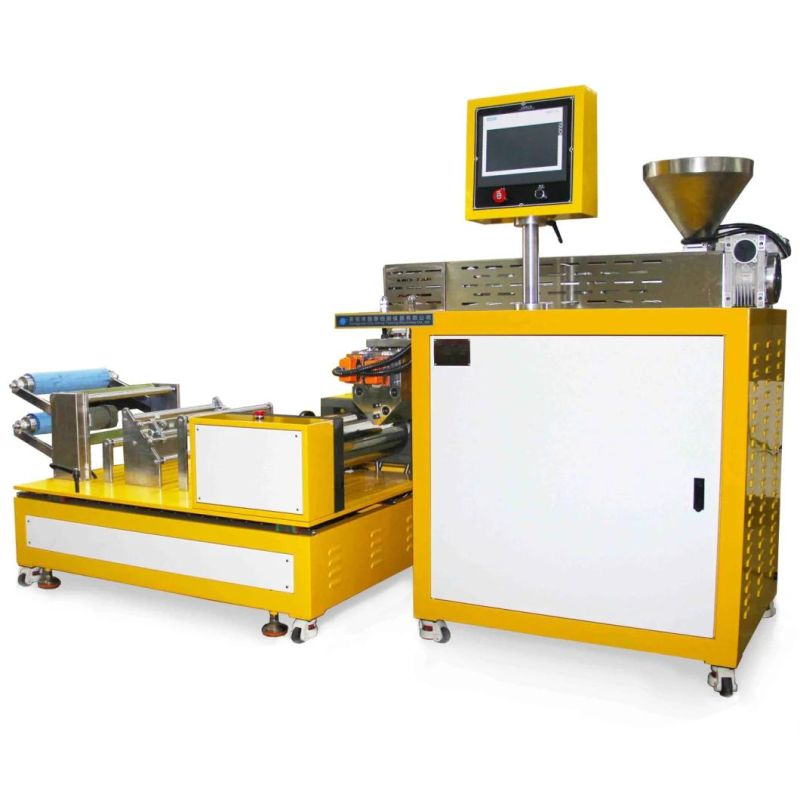 0.01-0.04mm Small Cast Thin Film Making Machine for Laboratory with 35mm Screw Extruder