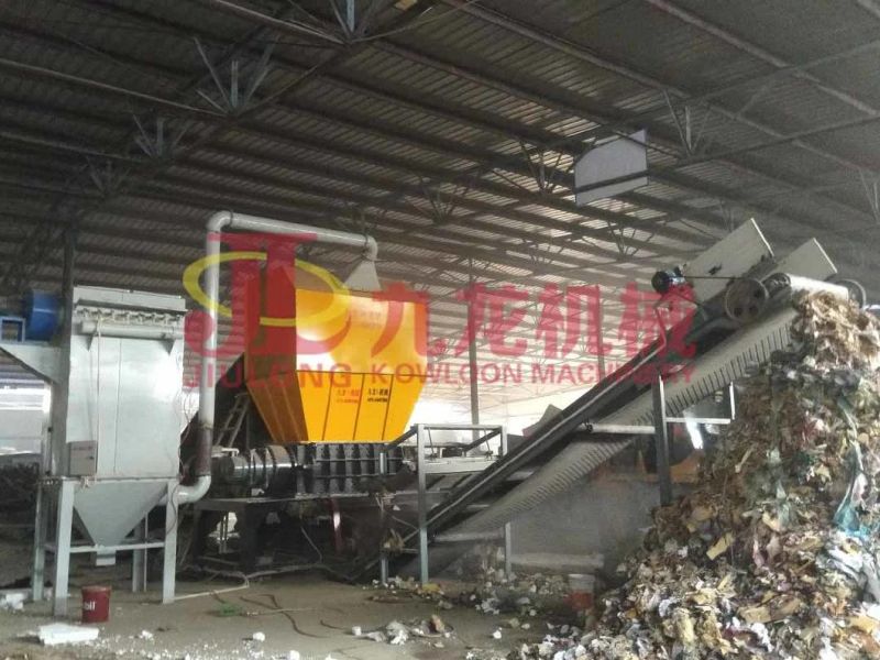Waste Paper/Plastic/Leather/Food/Furniture Shredder Msw Recycling Plant
