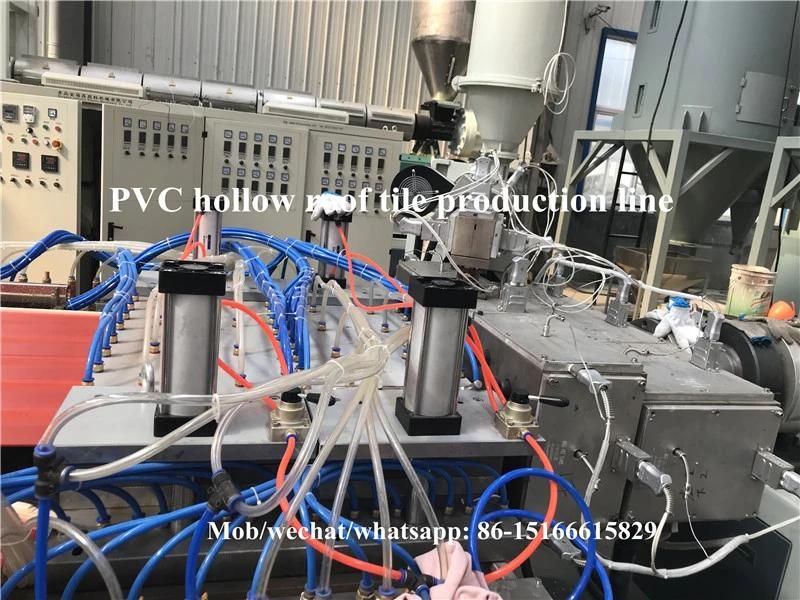 Plastic Roof Tile Production Line with Conical Twin Screw Extruder