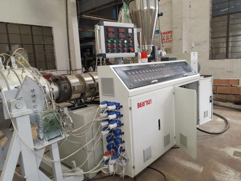 110-315mm Sjsz-80/156 Conical Twin Screw PVC/UPVC Pipe Extrusion Line for Sale in Stock