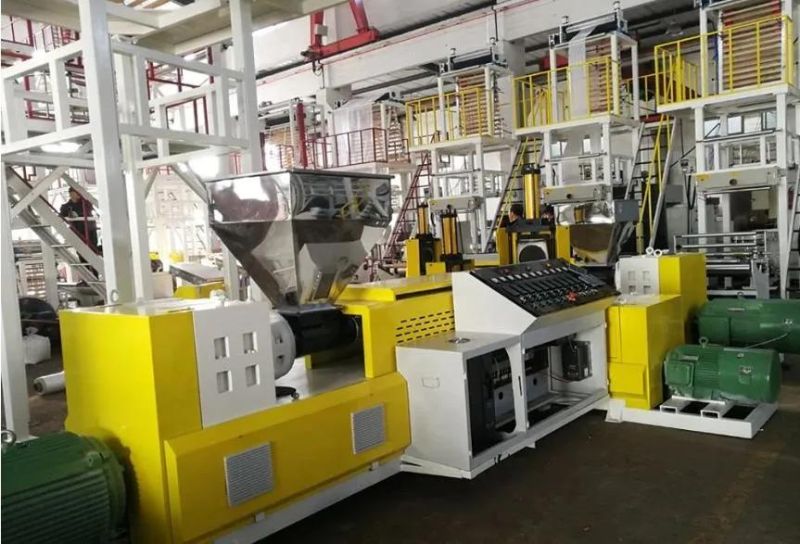 Three Five Layer Coextruding LDPE Film Machine up Rotary Blown Film Machine IBC Thick Film Plastic Extruder