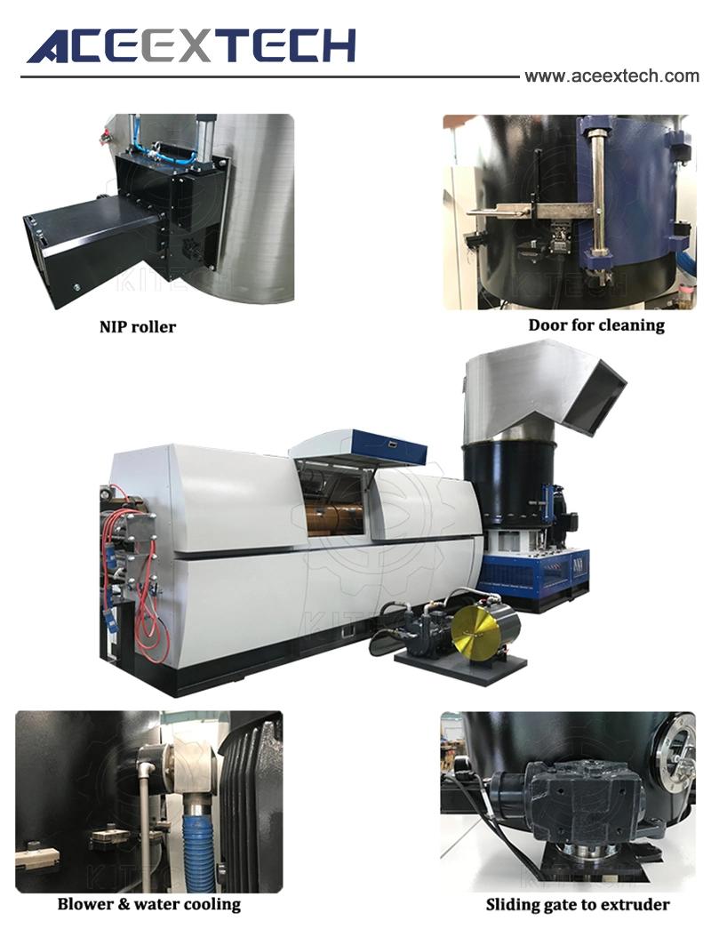 Film Recycled and Granulation Line Machine with Vented Single Screw Extruder