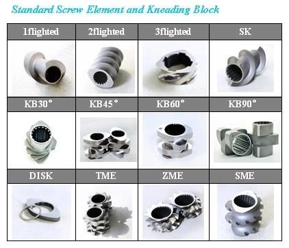 Twin Screw Extruder Parts Screw Element for Food, Plastic