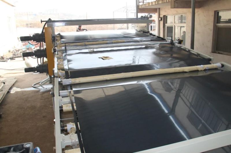 Three Calender PE Plastic Sheet Geomembrane Film Extrusion Equipment 3000mm