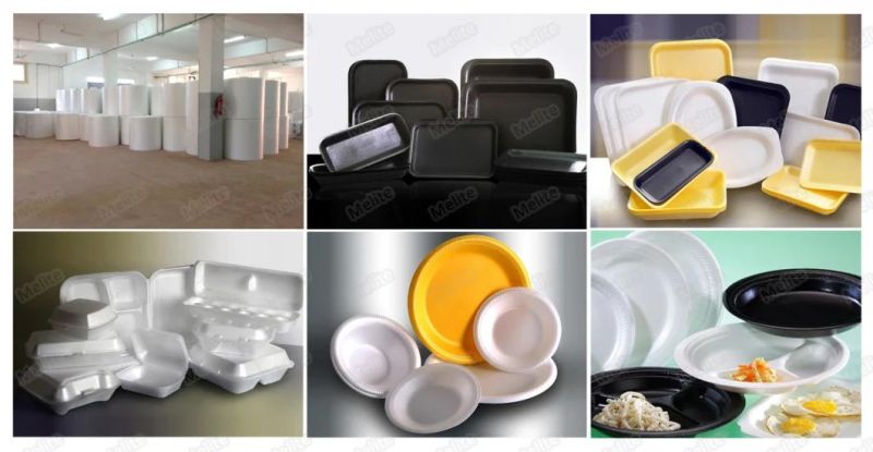 Mechanical Arm PS Foam Disposable Take Away Plastic Food Lunch Box Fast Food Container Making Machine Mt105/120