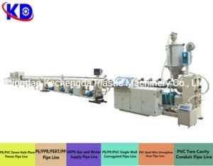 Plastic PVC PP Single Wall Corrugated Cable Protection Pipe Production Line/Extrusion ...