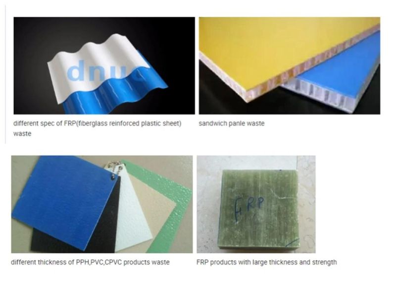 PC PVC FRP Fiberglass Product Wastes Treatment Crush and Grind Machine