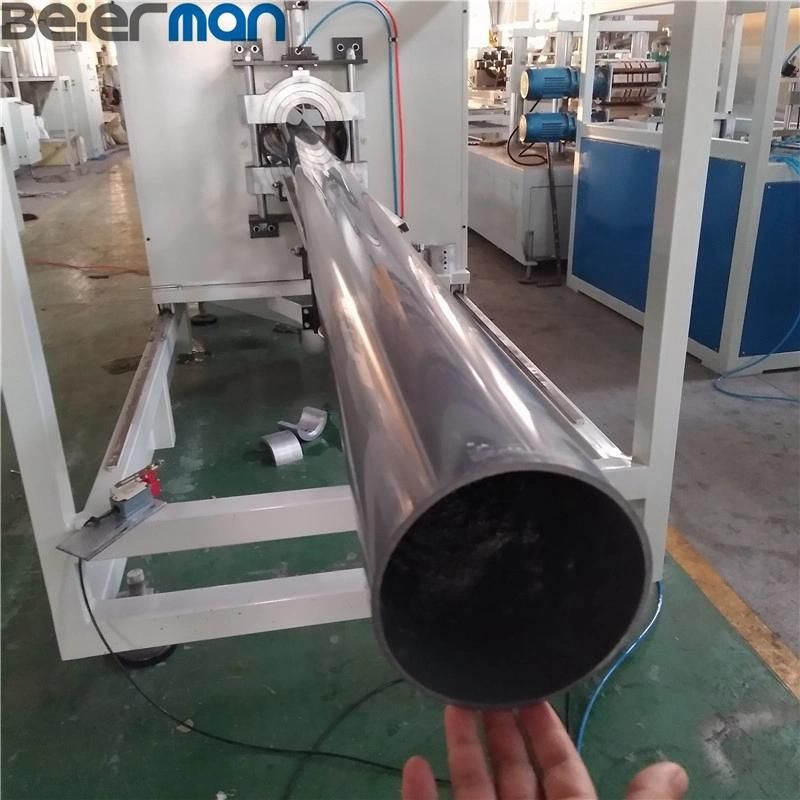 Africa Market Popular 114mm-200mm PVC Casing Pipe Double Screw Extrusion Production Line Sjsz65/132 Plastic Extruder Machine Line with Mixer Unit